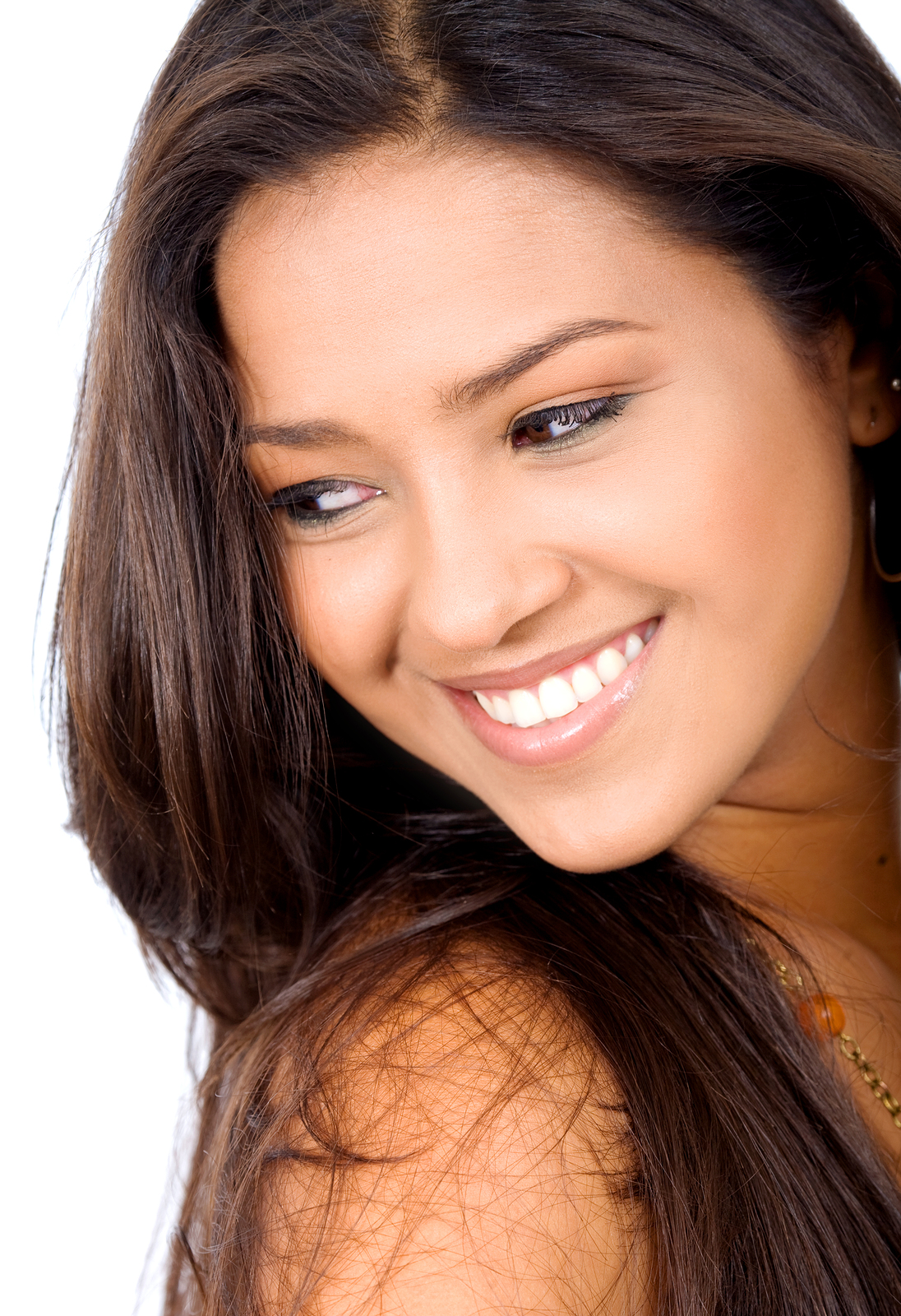 woman smiling nice white teeth, Omaha, NE cosmetic dentistry, Chalco, NE